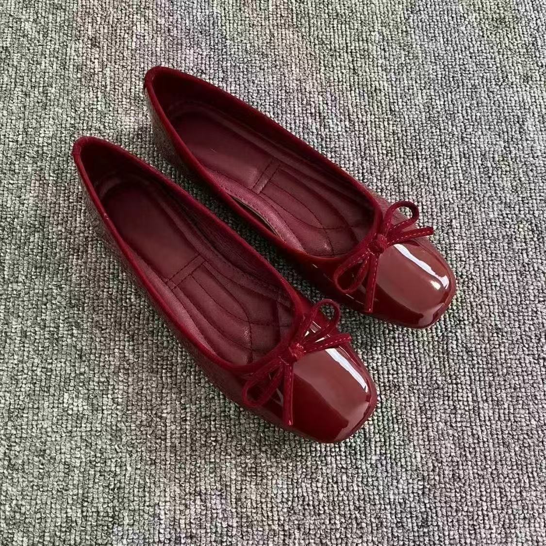 red butterfly pumps