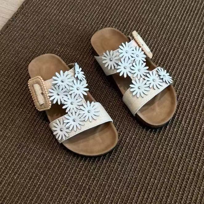 floral Birkenstock sandals